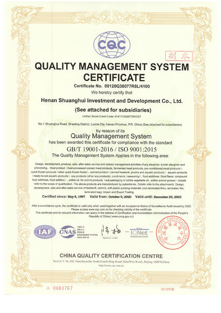 চীন Luohe Lianbang Chemical Co., Ltd. সার্টিফিকেশন