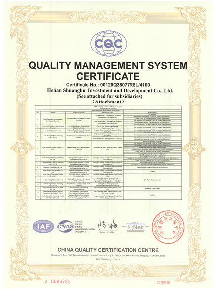 চীন Luohe Lianbang Chemical Co., Ltd. সার্টিফিকেশন